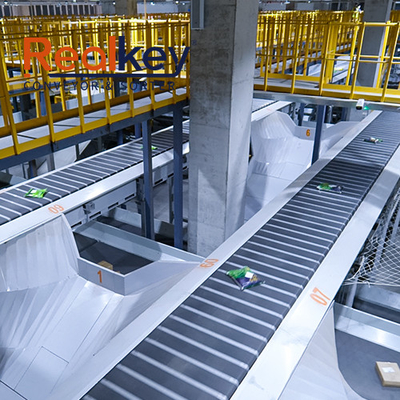 quality 8000p/H Rubber Belt Sorter High Durability For Supermarket Distribution factory