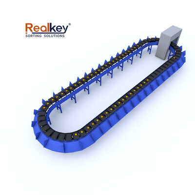 ποιότητας Ταξινομητής δίσκων κλίσης υψηλής ταχύτητας με ακρίβεια 99,99% και χωρητικότητα 7200-10800 τμχ/ώρα για μικρά/μεσαία πακέτα εργοστάσιο