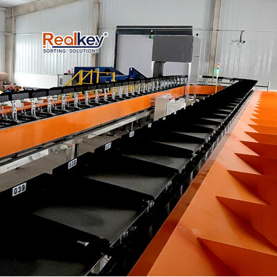 Guter Preis Hochpräzisions-Tilt Tray Sorter mit 99,99% Genauigkeit und 7200-10800 P/h Kapazität für eine effiziente automatisierte Sortierung Online