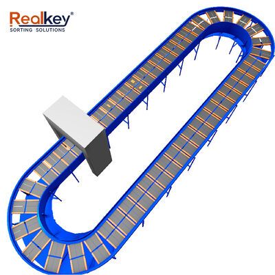 Guter Preis Moduläres Layout Split Tray Sorter mit 99,99% Genauigkeit und feuerbeständigem Design für Hochgeschwindigkeitslager Sortierung Online