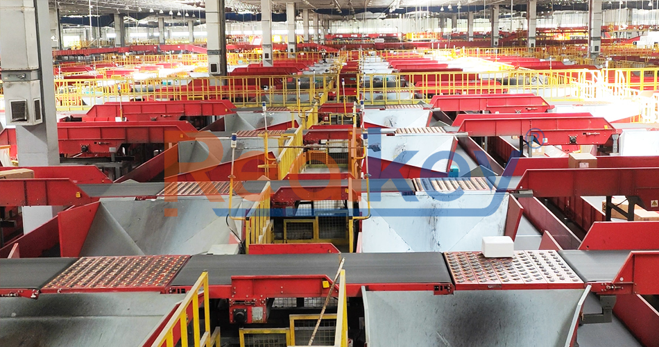 Compact Swivel Wheel Sorter High Speed Sorting Conveyor With Quick ...